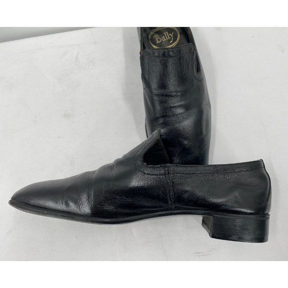 Men's BALLY of Switzerland JETSTREAM Black Leather Loafers Dress Shoes Sz 7 E - Picture 8 of 11